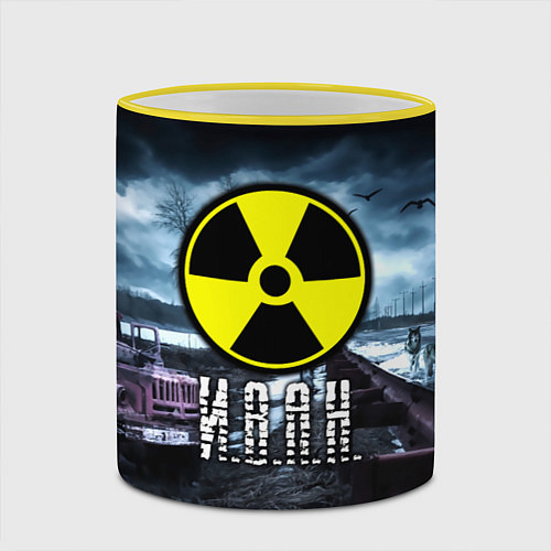 Кружка цветная S.T.A.L.K.E.R: Иван / 3D-Желтый кант – фото 2