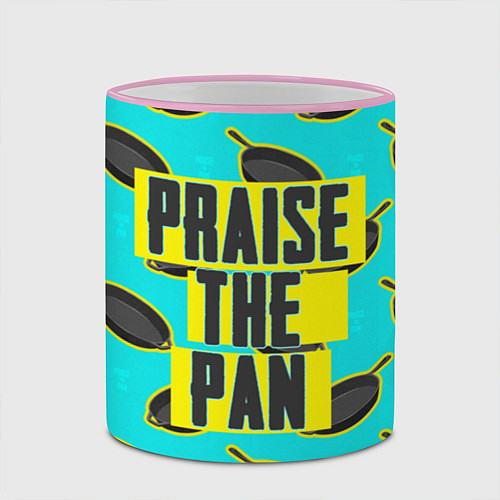 Кружка цветная Praise The Pan / 3D-Розовый кант – фото 2