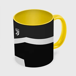 Кружка 3D FC Juventus: Sport Geometry, цвет: 3D-белый + желтый