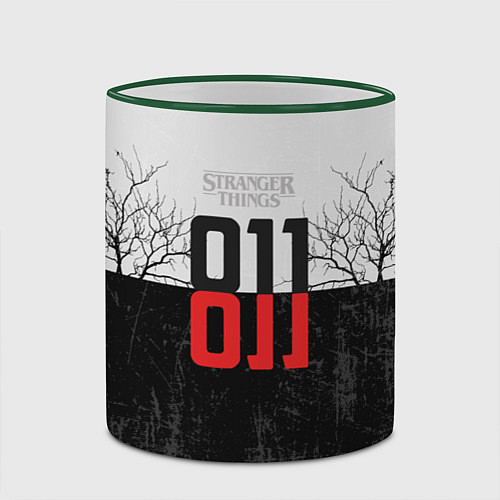 Кружка цветная Stranger Things 011 / 3D-Зеленый кант – фото 2