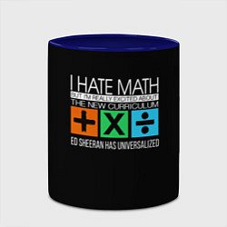 Кружка 3D Ed Sheeran: I hate math, цвет: 3D-белый + синий — фото 2