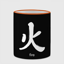 Кружка 3D Symbol Fire: Hieroglyph, цвет: 3D-оранжевый кант — фото 2