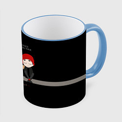 Кружка 3D 21 Pilots: Stressed Out, цвет: 3D-небесно-голубой кант