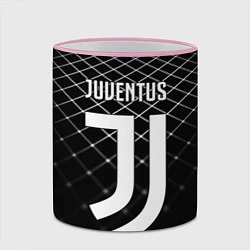 Кружка 3D FC Juventus: Black Lines, цвет: 3D-розовый кант — фото 2