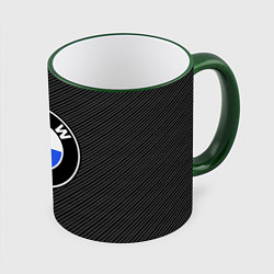 Кружка 3D BMW CARBON БМВ КАРБОН, цвет: 3D-зеленый кант