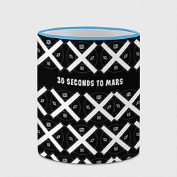 Кружка 3D Thirty Seconds to Mars, цвет: 3D-небесно-голубой кант — фото 2