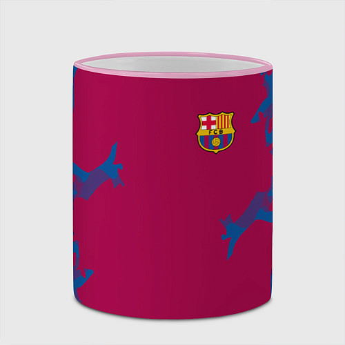 Кружка цветная FC Barcelona: Purple Original / 3D-Розовый кант – фото 2