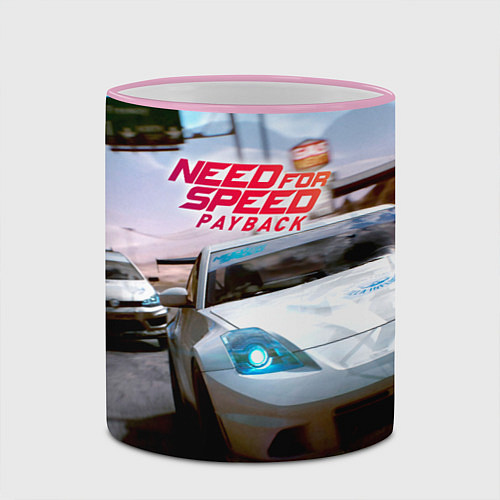 Кружка цветная NFS: Payback Chase / 3D-Розовый кант – фото 2