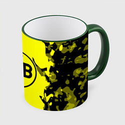 Кружка 3D FC Borussia Dortmund: Yellow & Black, цвет: 3D-зеленый кант