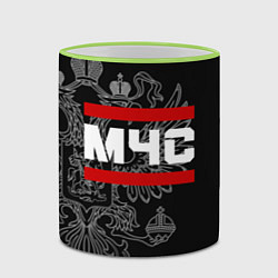 Кружка 3D МЧС: герб РФ, цвет: 3D-светло-зеленый кант — фото 2