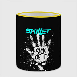 Кружка 3D Skillet: Sick of it, цвет: 3D-желтый кант — фото 2