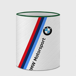 Кружка 3D BMW Motorsport: White Carbon, цвет: 3D-зеленый кант — фото 2