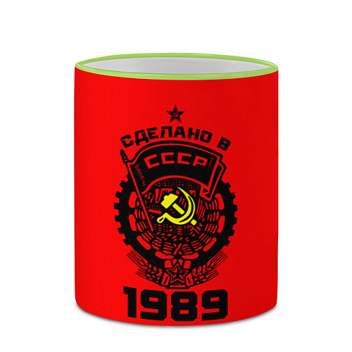 Кружка цветная Сделано в СССР 1989 / 3D-Светло-зеленый кант – фото 2