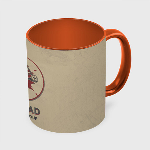 Кружка цветная Cuphead: One Touch Cup / 3D-Белый + оранжевый – фото 1