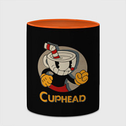 Кружка 3D Cuphead: Mugman, цвет: 3D-белый + оранжевый — фото 2