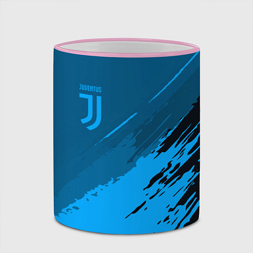 Кружка цветная FC Juventus: Blue Original / 3D-Розовый кант – фото 2
