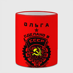 Кружка 3D Ольга: сделано в СССР, цвет: 3D-красный кант — фото 2