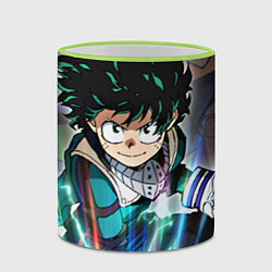 Кружка 3D My Hero Academia синий свет, цвет: 3D-светло-зеленый кант — фото 2