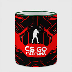 Кружка 3D CS:GO - Гавриил, цвет: 3D-зеленый кант — фото 2