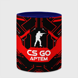 Кружка 3D CS:GO - Артём, цвет: 3D-белый + синий — фото 2