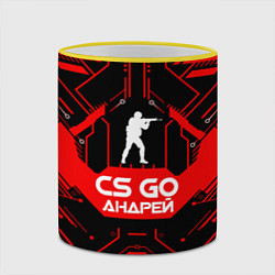 Кружка 3D CS:GO Андрей, цвет: 3D-желтый кант — фото 2