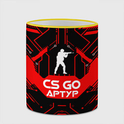 Кружка 3D CS:GO - Артур, цвет: 3D-желтый кант — фото 2