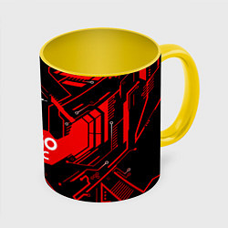 Кружка 3D CS:GO - Денис, цвет: 3D-белый + желтый