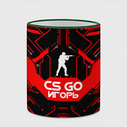 Кружка 3D CS:GO - Игорь, цвет: 3D-зеленый кант — фото 2