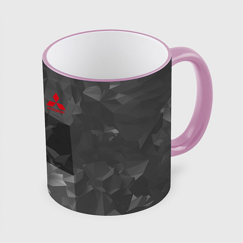 Кружка цветная MITSUBISHI SPORT / 3D-Розовый кант – фото 1