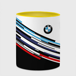 Кружка 3D BMW BRAND COLOR БМВ, цвет: 3D-белый + желтый — фото 2