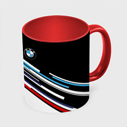 Кружка 3D BMW BRAND COLOR БМВ, цвет: 3D-белый + красный