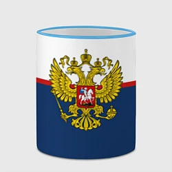 Кружка 3D Герб России, цвет: 3D-небесно-голубой кант — фото 2