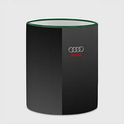 Кружка 3D Audi: Metallic Style, цвет: 3D-зеленый кант — фото 2