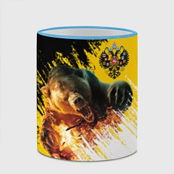 Кружка 3D Имперский медведь, цвет: 3D-небесно-голубой кант — фото 2