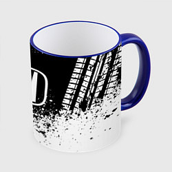Кружка 3D Honda: Black Spray, цвет: 3D-синий кант