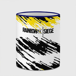 Кружка 3D Rainbow Six Siege: Yellow, цвет: 3D-синий кант — фото 2
