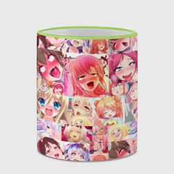 Кружка 3D Ahegao, цвет: 3D-светло-зеленый кант — фото 2