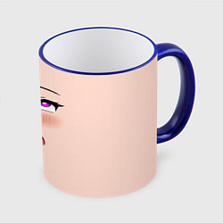 Кружка 3D Ahegao Face, цвет: 3D-синий кант
