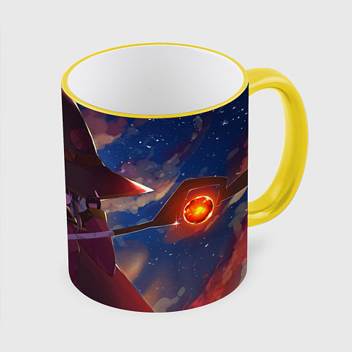 Кружка цветная KonoSuba / 3D-Желтый кант – фото 1