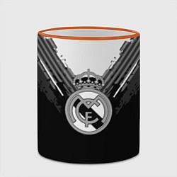 Кружка 3D FC Real Madrid: Black Style, цвет: 3D-оранжевый кант — фото 2