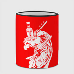 Кружка 3D Спартанский гладиатор, цвет: 3D-черный кант — фото 2