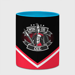 Кружка 3D FCSM: Win or Die!, цвет: 3D-белый + небесно-голубой — фото 2