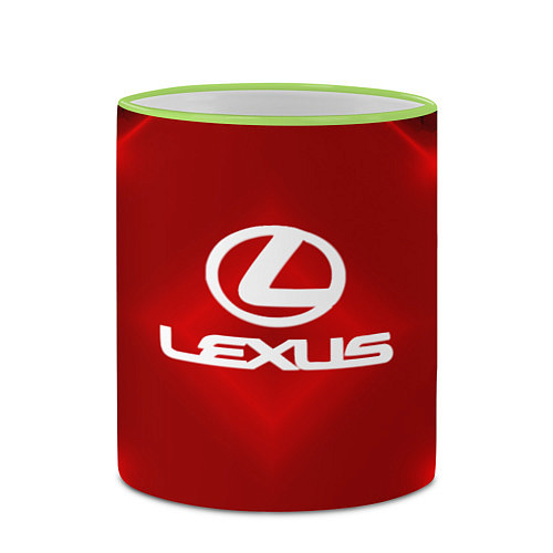 Кружка цветная Lexus: Red Light / 3D-Светло-зеленый кант – фото 2