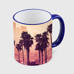 Кружка 3D Los Angeles, цвет: 3D-синий кант