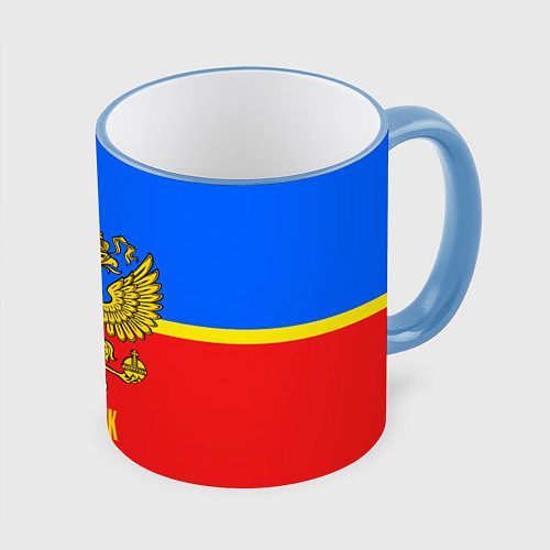 Кружка цветная Норильск: Россия / 3D-Небесно-голубой кант – фото 1