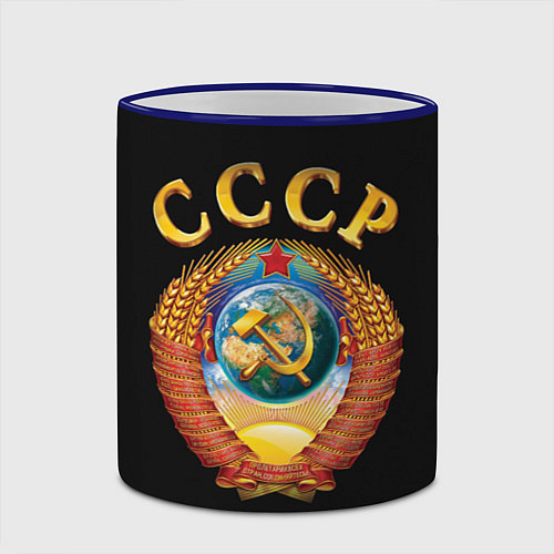 Кружка цветная Советский Союз / 3D-Синий кант – фото 2