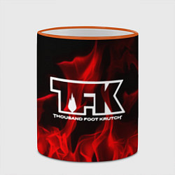Кружка 3D Thousand Foot Krutch: Red Flame, цвет: 3D-оранжевый кант — фото 2