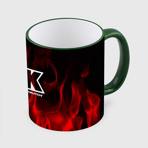 Кружка цветная Thousand Foot Krutch: Red Flame / 3D-Зеленый кант – фото 1