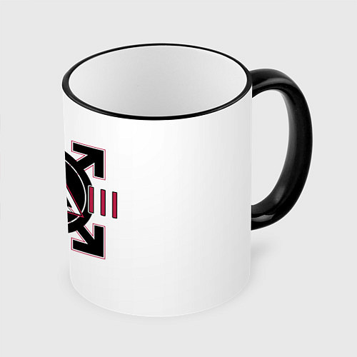 Кружка цветная 30 seconds to Mars emblem / 3D-Черный кант – фото 1