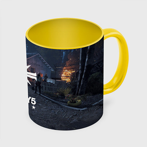Кружка цветная Cult Far Cry 5 / 3D-Белый + желтый – фото 1